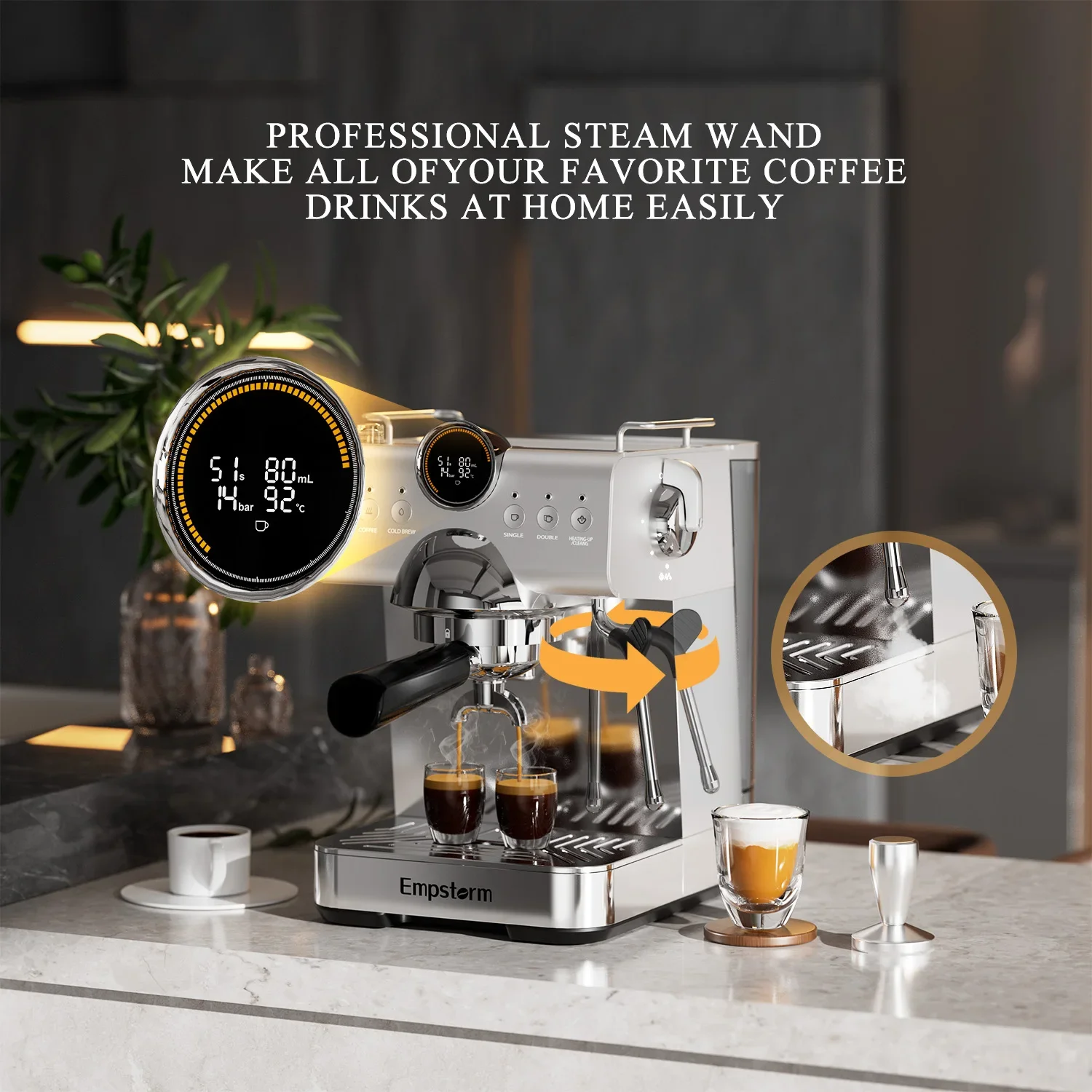 Empstorm CB1 mesin ekstraksi elektrik cerdas, mesin kopi espresso cold brew profesional 120v dengan instruksi manual