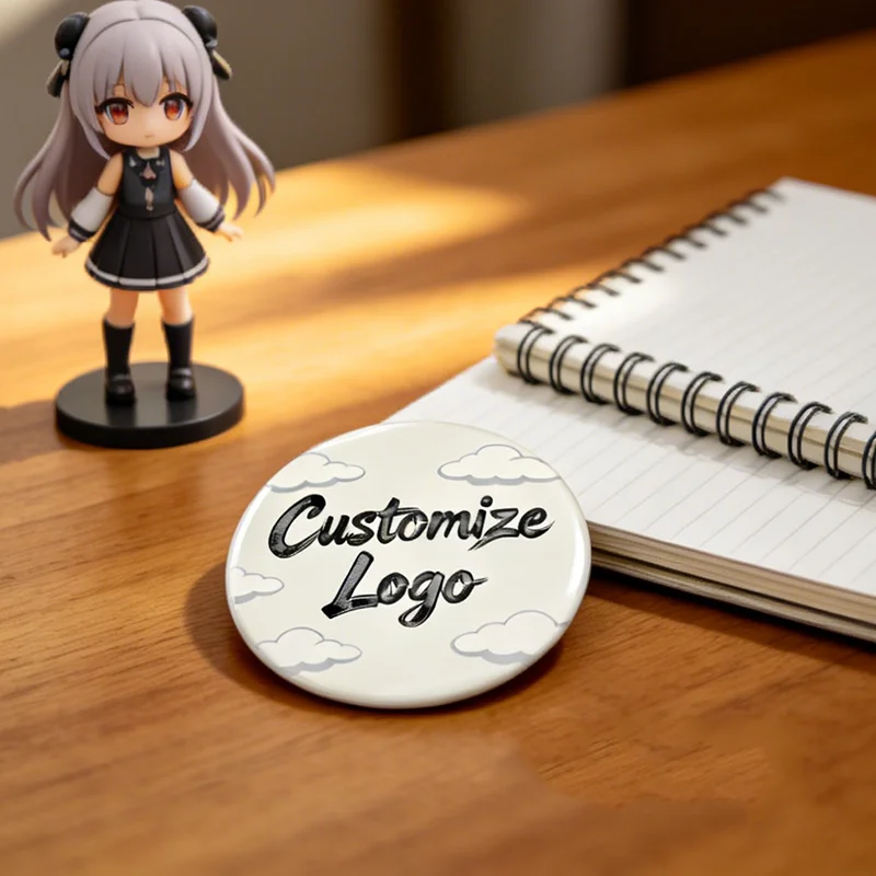 58mm Custom Brooches with DIY Photo Design, Personalized Metal Badge Pins, Backpack Ornaments Kids and Friends Wholesale