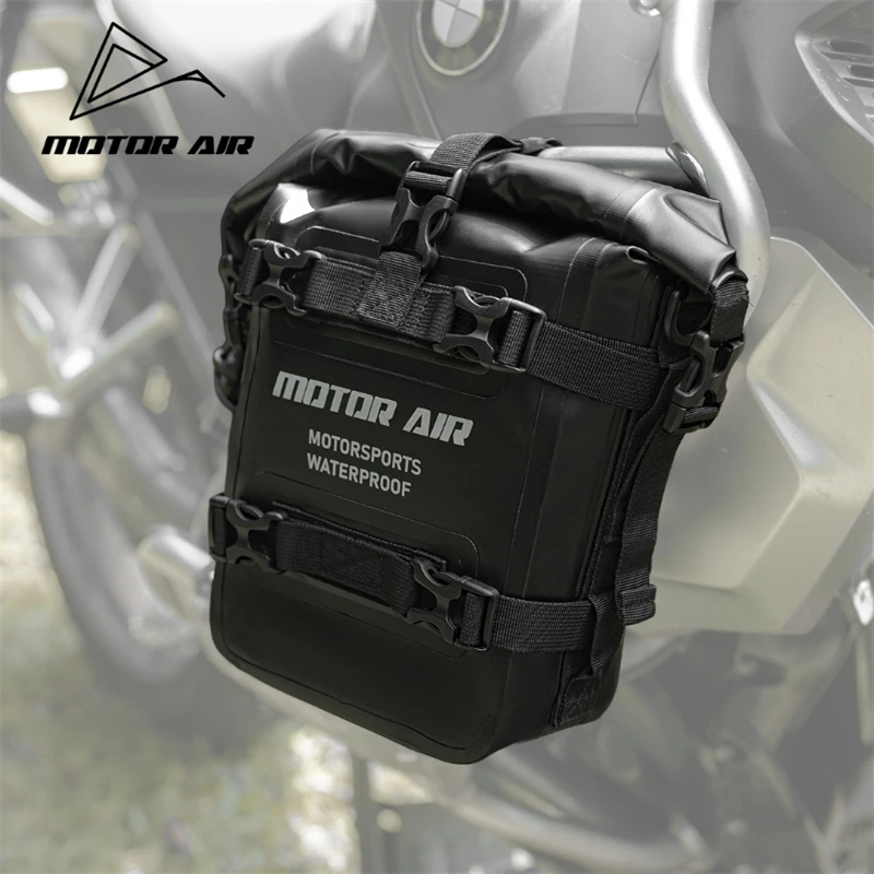

Motor Air Black Motorcycle Bag 6L Crash Bars Bumper Bag Multifunctional Waterproof Storage Tools Pack Riding Equipment Package