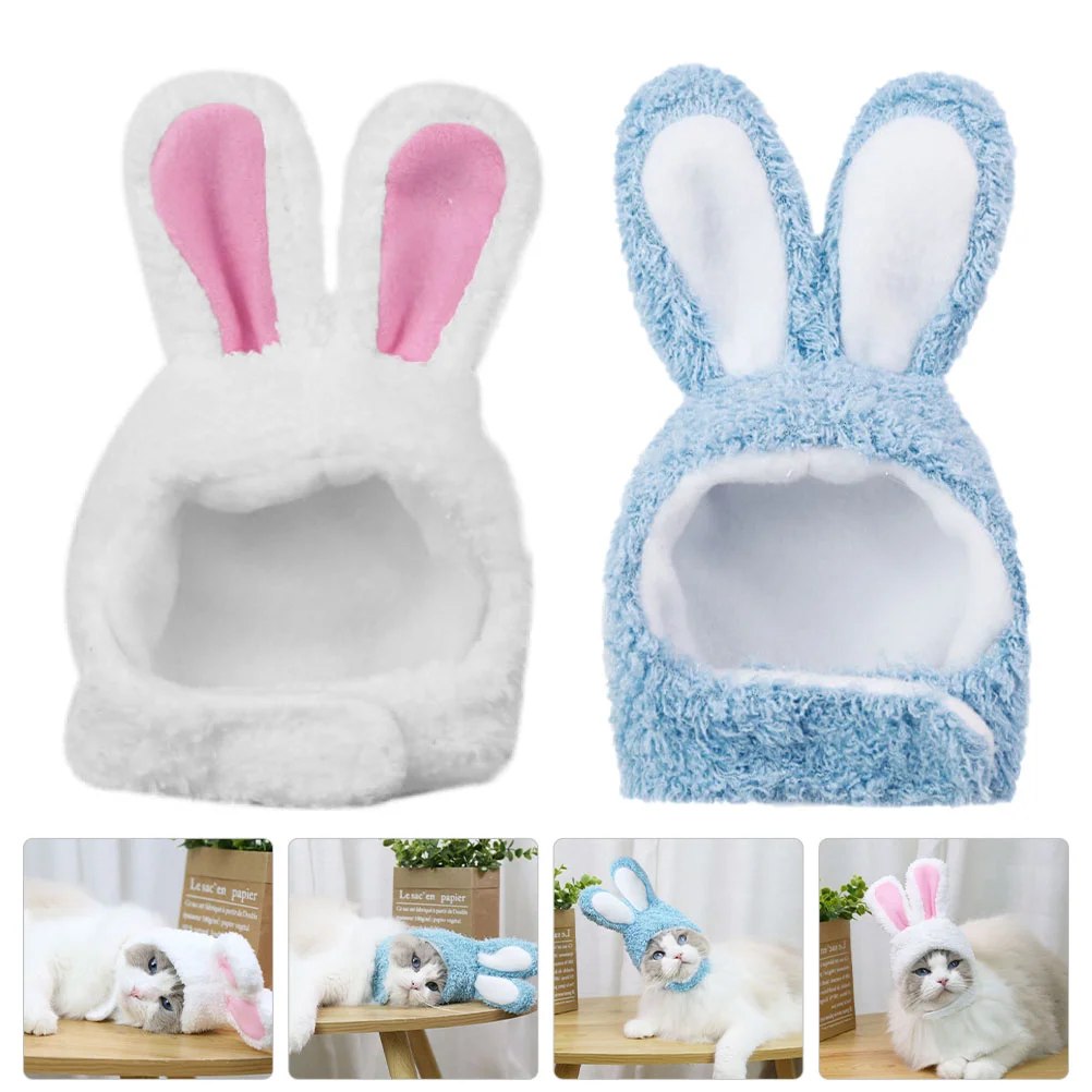 

Pet Hat Washable Cat Hats Decorative Bunny Ears Accessory Adorable Kitten Wear-resistant Supply