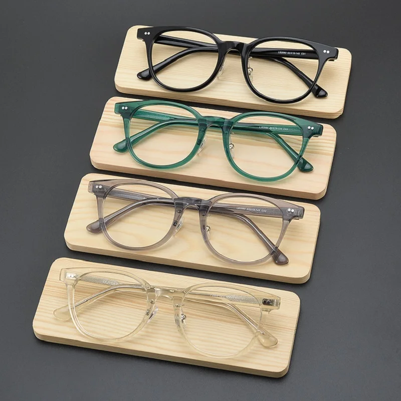 Gafas cuadradas de acetato para hombres y mujeres, montura ultraligera, gafas graduadas para miopía, diseñador janpanés Vintage, moda