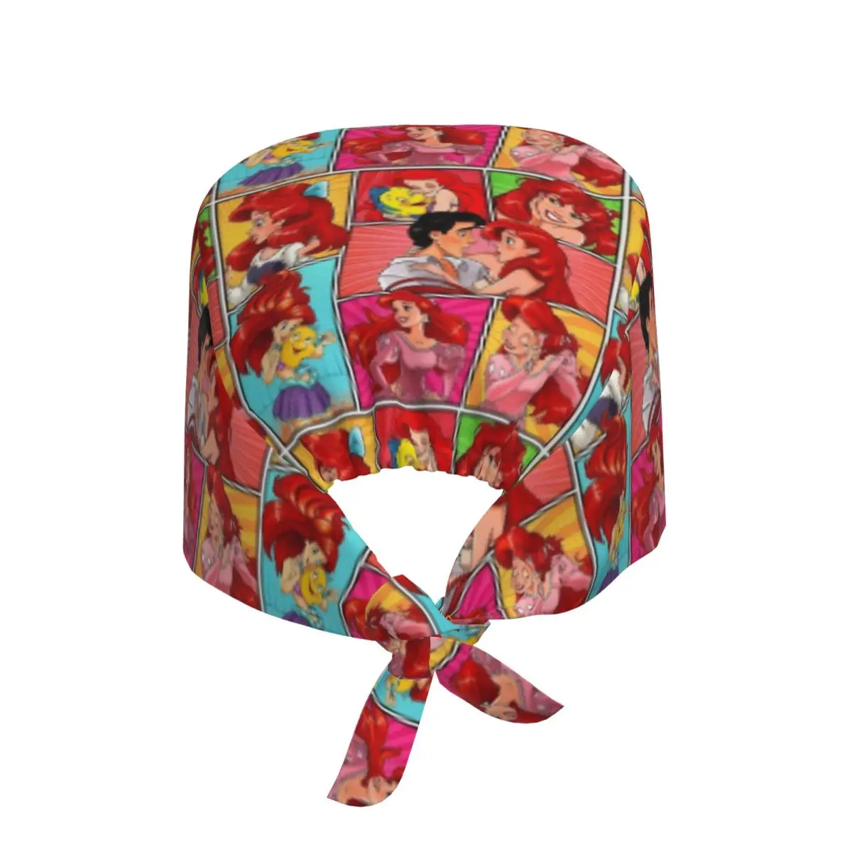 Adjustable Game The Little Mermaid Cartoon Working Hat Women Men Anima Surgical Hat Scrub Nursing Doctor Surgeon Cap for Nurse