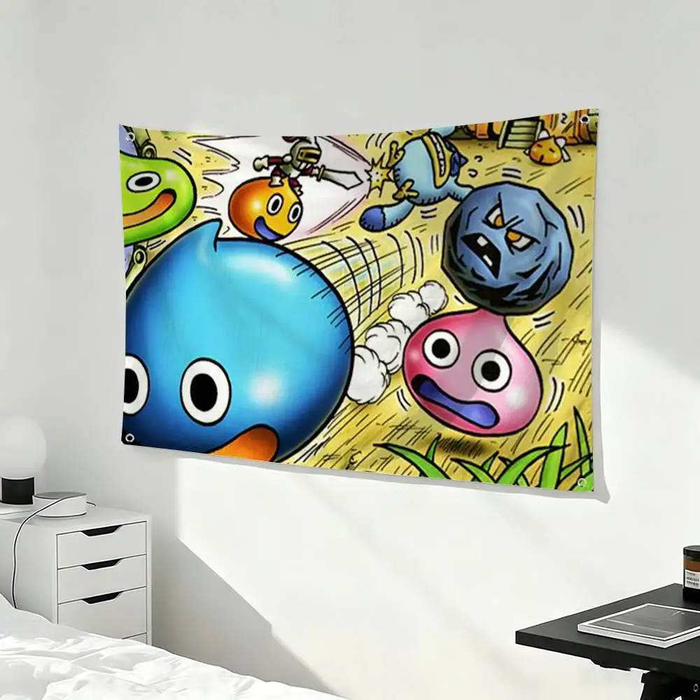 D-Dragon Q-Quest Slime  Flags for Bedrooms Home Decor Items Outdoor Decors Garage Decoration Flaga