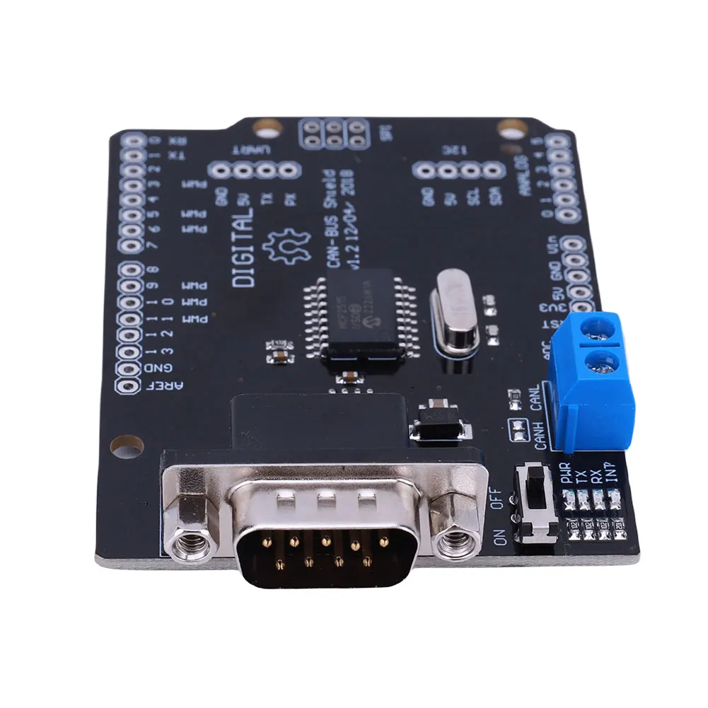 MCP2515 CAN BUS Shield SPI 9 Pins Standard Sub-D Can Bus Controller Shield Board Module DC 5-12V for Arduino