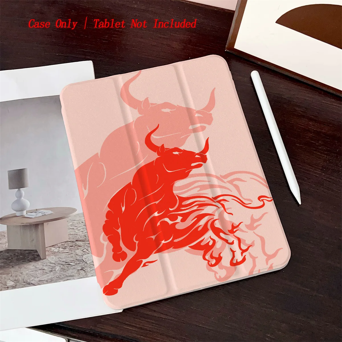 

Red Artistic Pattern iPad Case - Shockproof Durable Cover for Apple Pro/Air/Mini