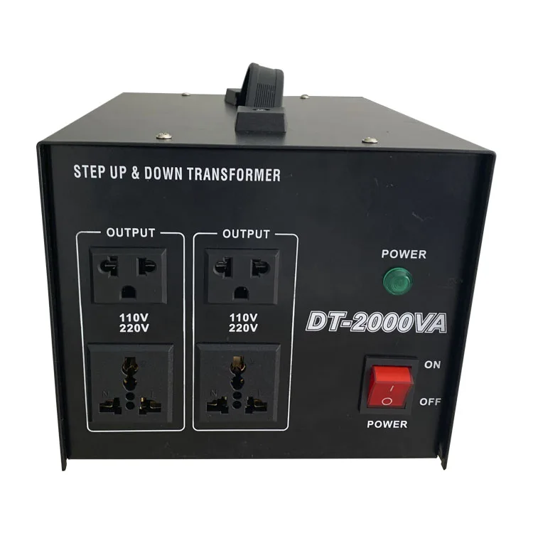 Factory direct DT2000VA 220V to 110V 110V to 220V Step Up Step Down Transformer Voltage Converter