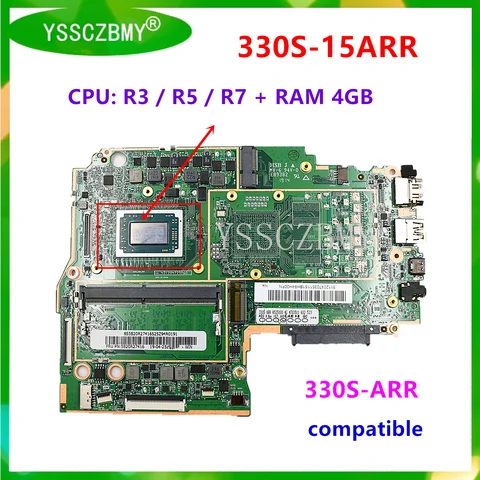 5B20R27415 / 5B20R27416 MainBoard FOR Lenovo Ideapad 330S-15ARR Laptop Motherboard with CPU R3 / R5 / R7 + RAM 4GB 100% test OK