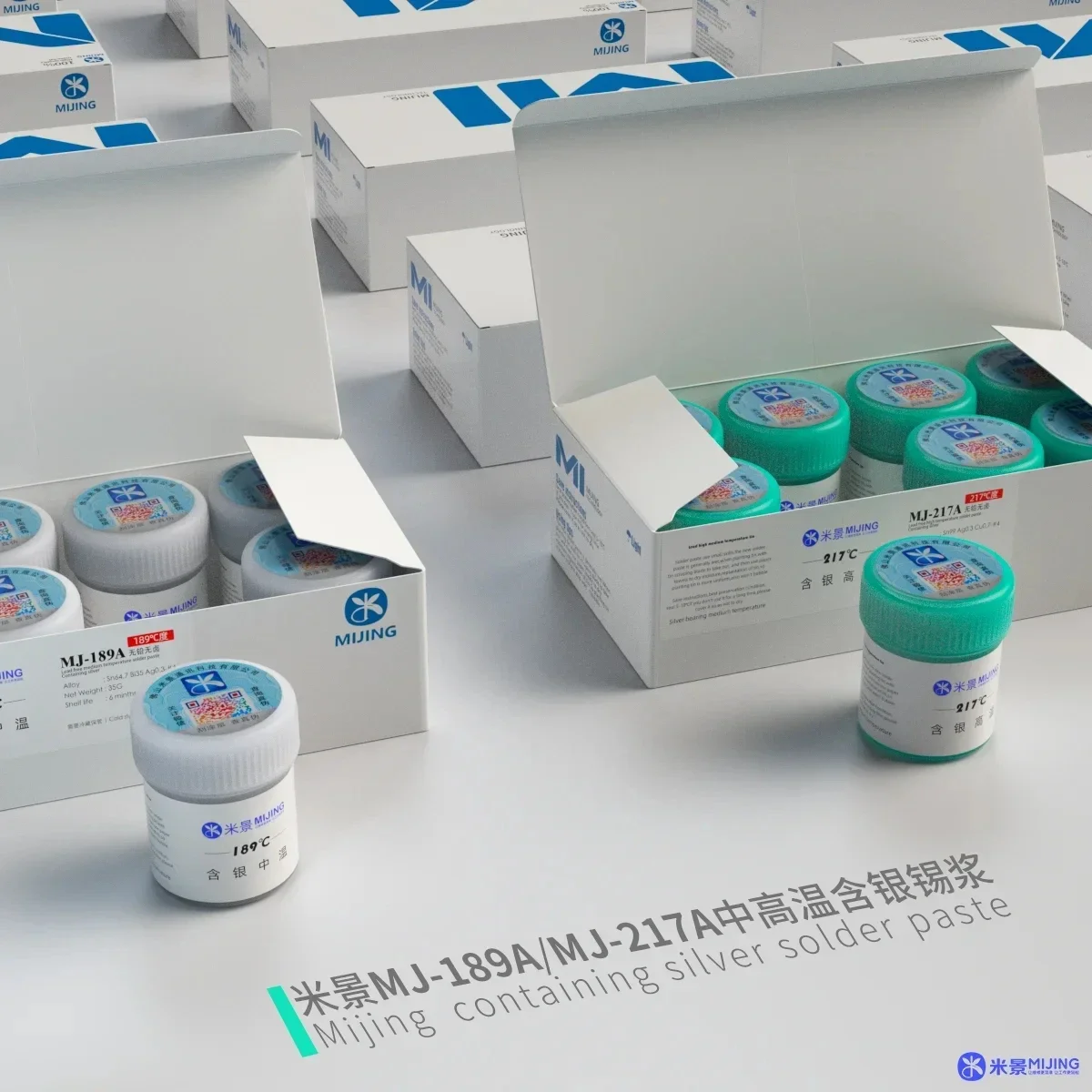 MiJing Solder Tin Paste Melting Point Welding Flux Soldering Paste 217&158&138&190has strong adhesion Rework Welding Tools