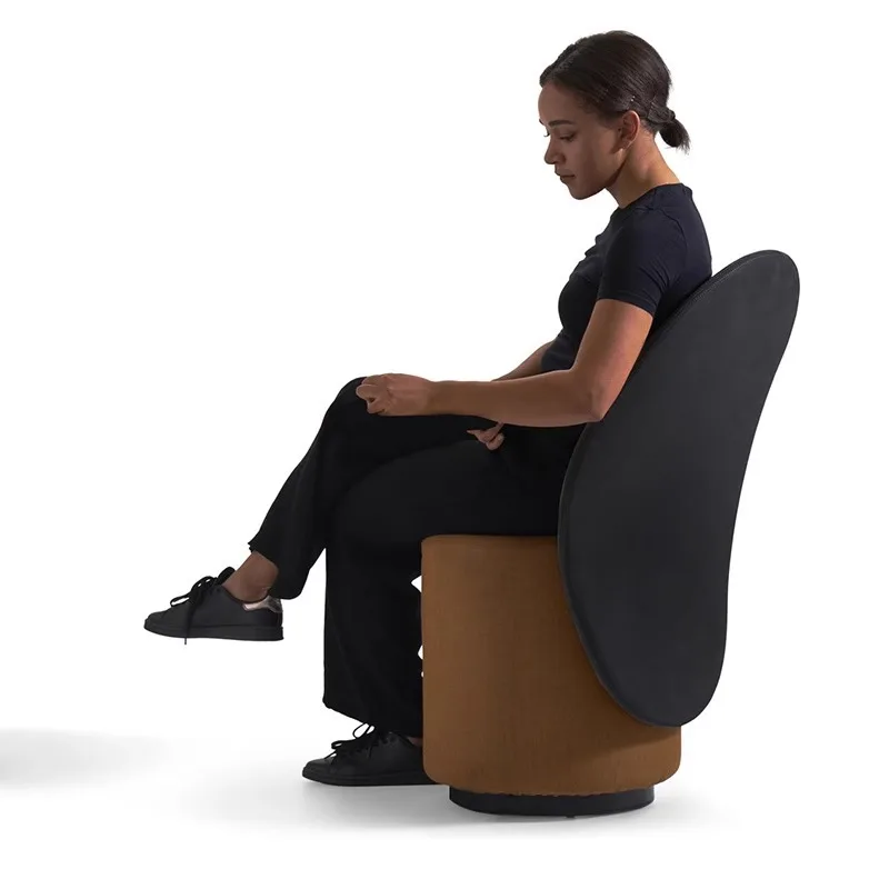 Rotating makeup backrest chair small apartment bedroom small round stool