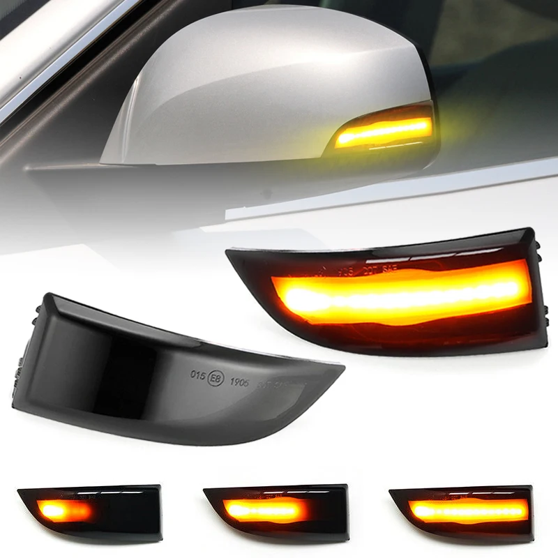 For Renault Scenic MK3 Megane Laguna Fluence Latitude LED Side Mirror Lamp Amber Side Rearview Dynamic Turn Signal Lights