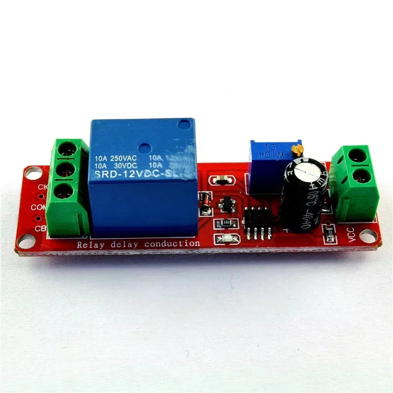 NE555 module de retard commutateur à état constant unique commutateur de retard (12 V) retard électrique automatique
