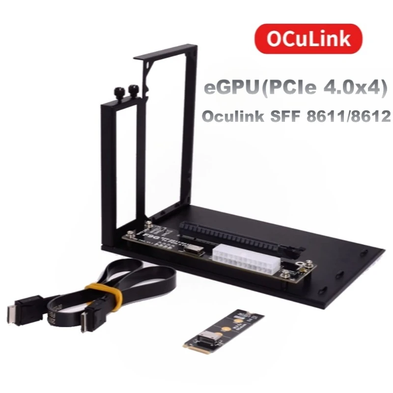 

OCuLink PCI-E 4.0 X4 Видеокарта Графический процессор Док-станция Металлический кронштейн Внешняя видеокарта NUC / ITX / STX / Ноутбук OcuLink to PCI-E X16