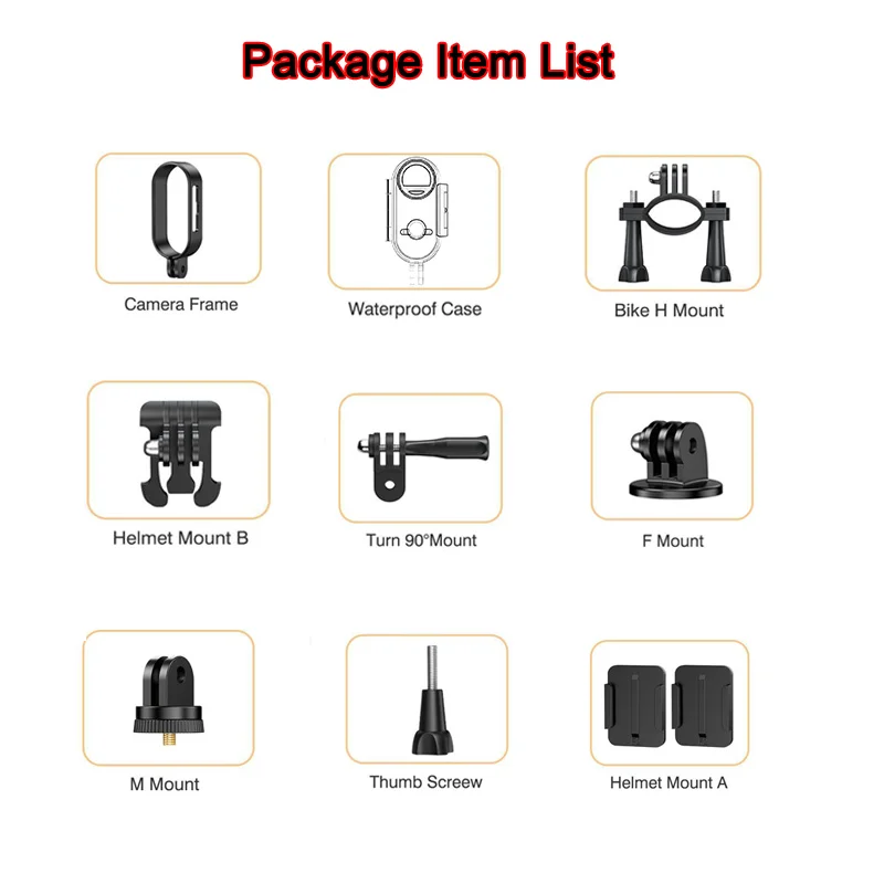 

Supplementary Accessory Box of H88 Mini Action Camera Cycling Driving Helmet Waterproof Wind noise reduction