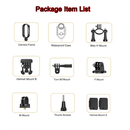 Imagen 1 del producto Caja de accesorios suplementaria de H88 Mini cámara de acción casco de conducción de ciclismo impermeable reducción de ruido de viento