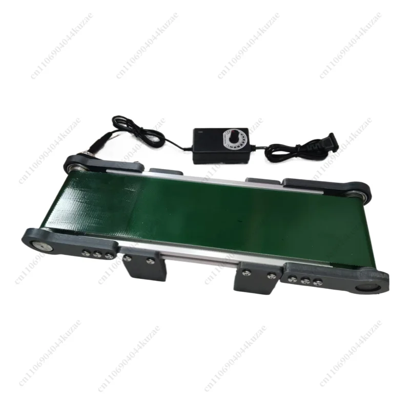 DC 12V Mini Conveyor Belt, Adjustable Speed DIY Model for Friction & Elevator Experiments, 0-116RPM 350x100mm