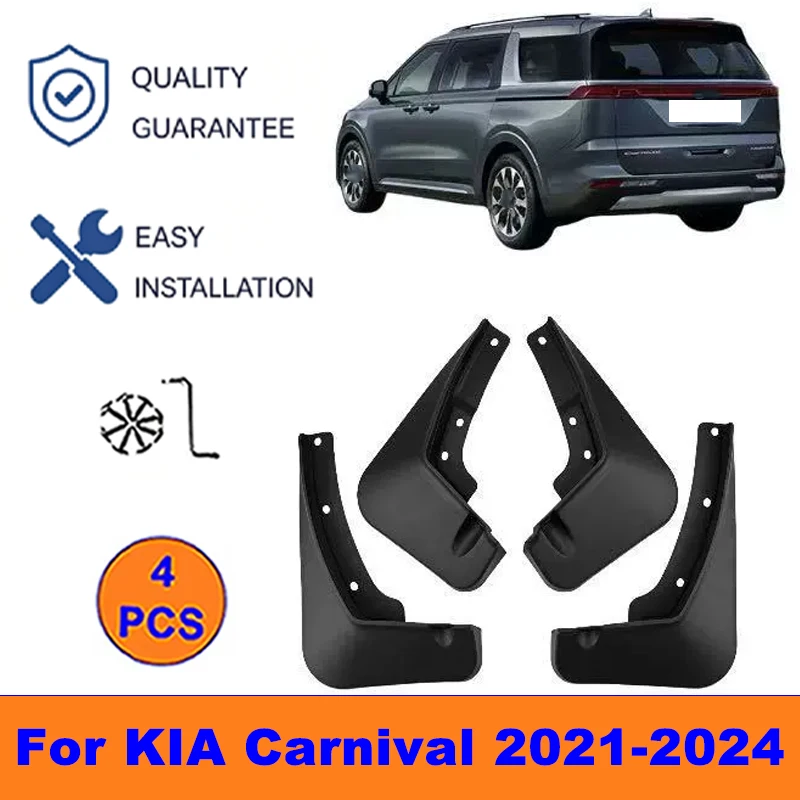 

4Pcs Mud Flaps For KIA Carnival 2021-2024 -Splash Guards Front&Rear Wheel Fender Mudguards Car Exterior Protection Accessories