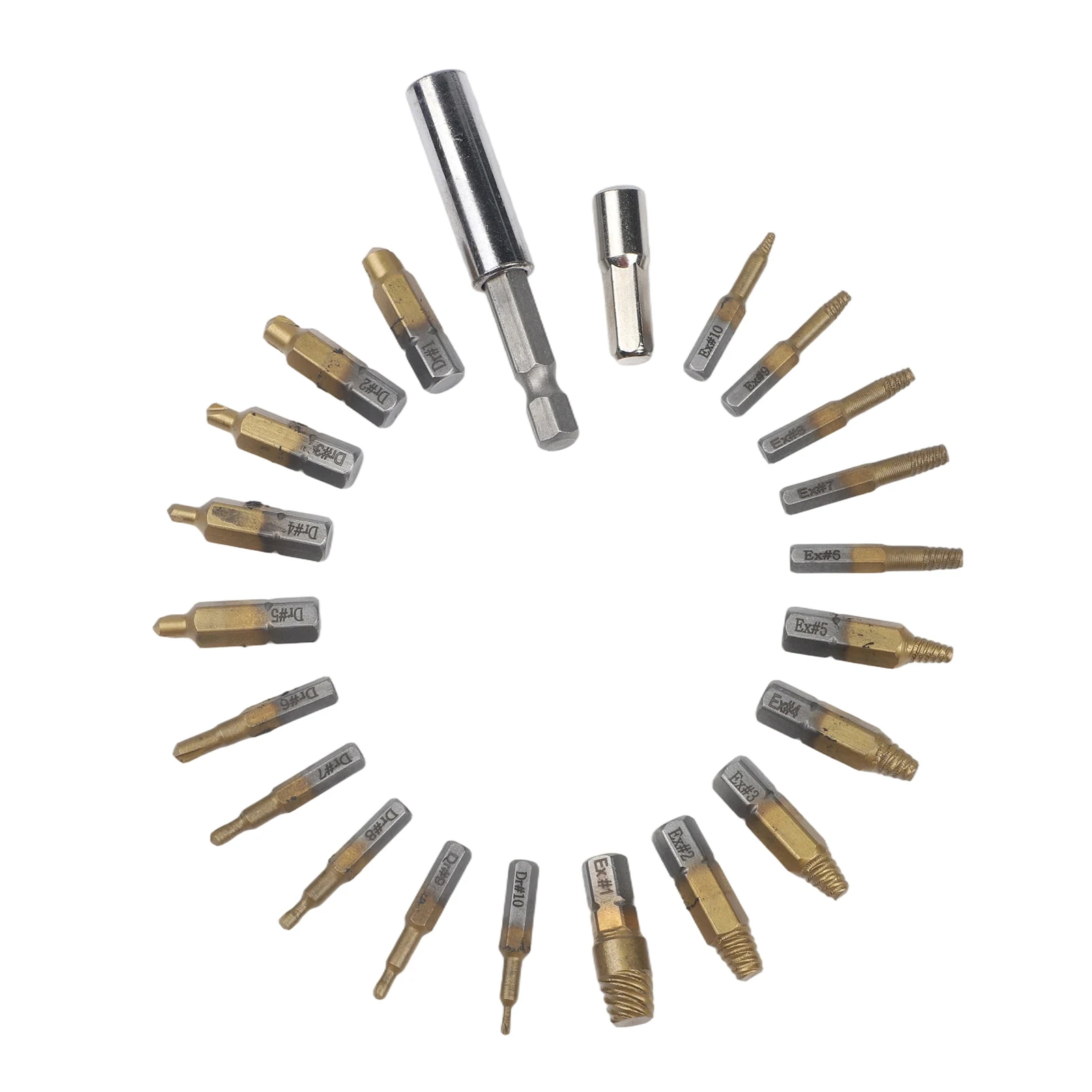 Screw Extractor Set with Magnetic Extension Bit Holder Metal Socket Adapter for Easy Removal of Stripped Screws