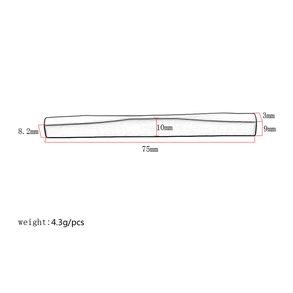 

1Pcs Guitar Bridge Saddle Natural Buffalo Bone Acoustic Guitar Replacement 75mm Professional Bridge Saddle for Better Tone