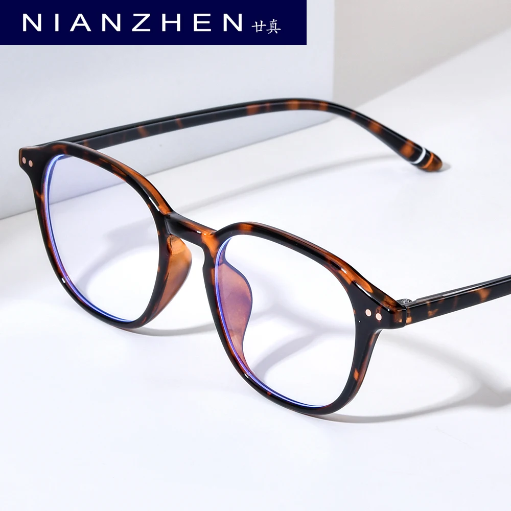 NIANZHEN TR90 Glasses Frame Men Square Brand Design Eyeglasses Women Retro Vintage Ultralight-Weight Eyewear Spectacles 210576