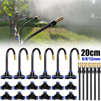 Automatic Irrigation Atomization Sprinklers Adjustable 360-degree Bending Misting Nozzles 6/8/12mm Humidify Watering Sprayer