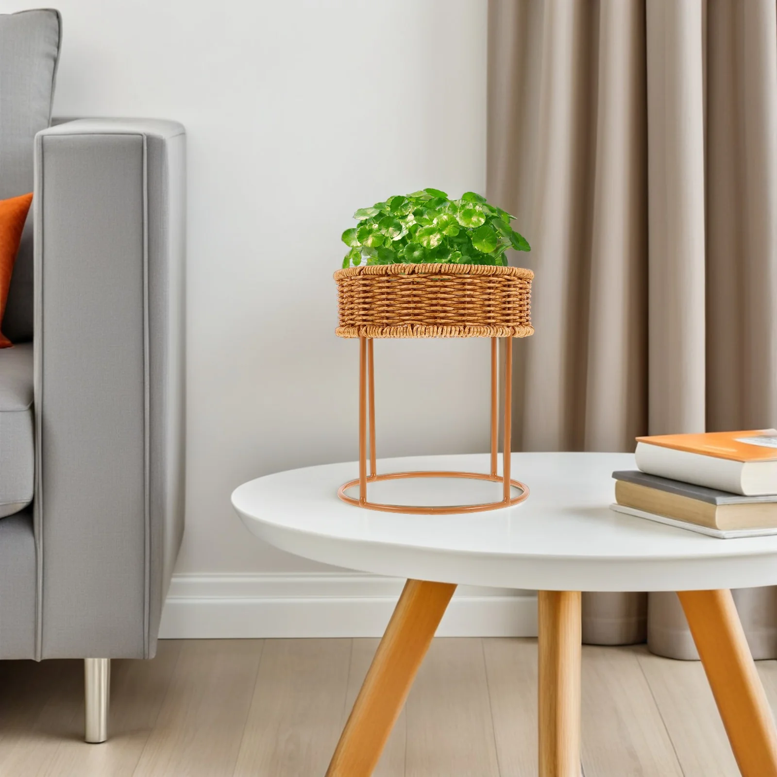 

Mini Flower Rack Small Flowerpot Organizer Portable Plant Stand Indoor Decorative Display Shelf for Home Office Desk