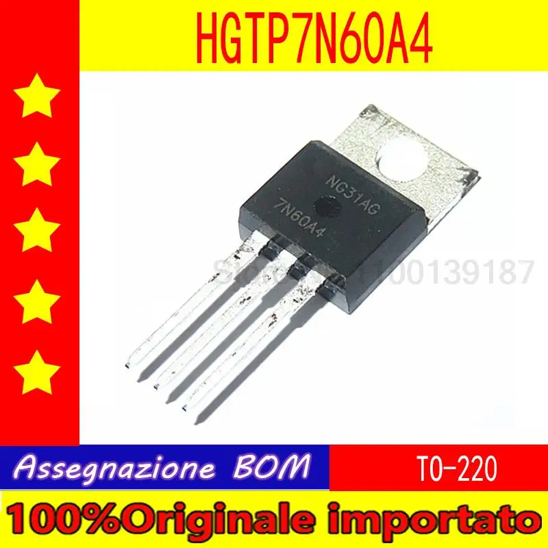 10pcs/lot    HGTP7N60A4  7N60A4   TO-220 FET IBGT tube600V 14A