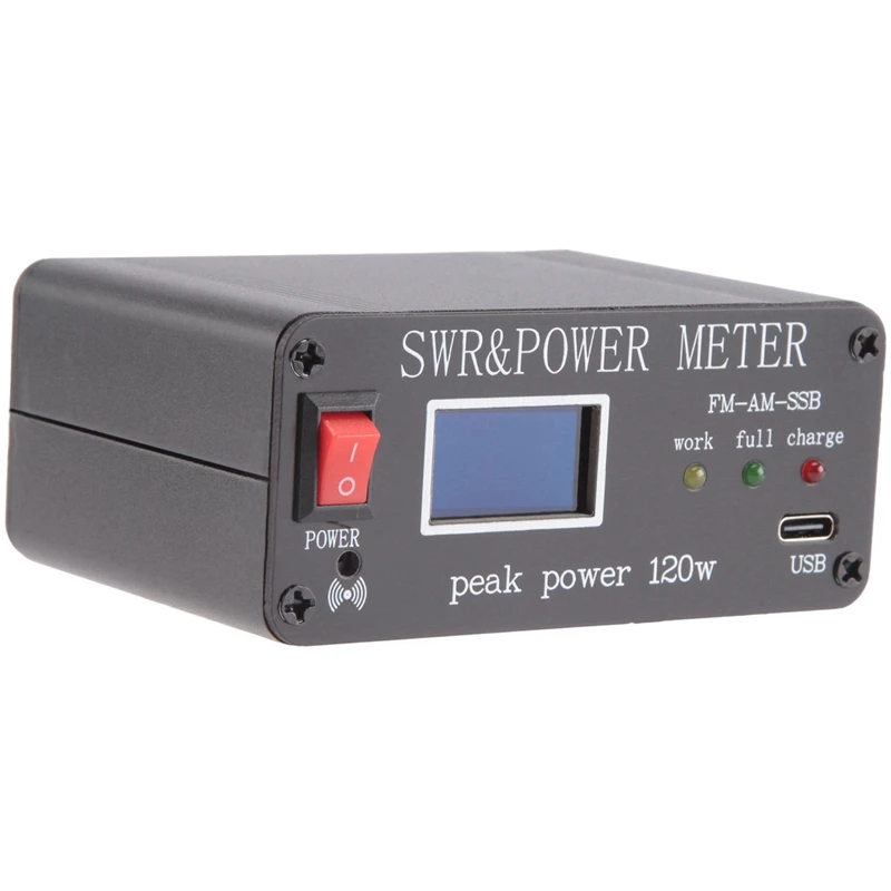 Imagem -02 - Medidor de Watt de Potência Swr fm am Ssb 1.8mhz50mhz Peak Power 120w Pwr Swr