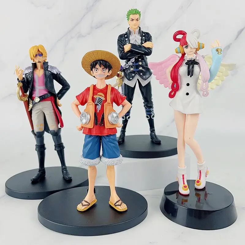 

Bandai 17cm One Piece The Movie RED Monkey Luffy Sanji Zoro Uta Ornament Anime Figure Collection Toy Gift Kids