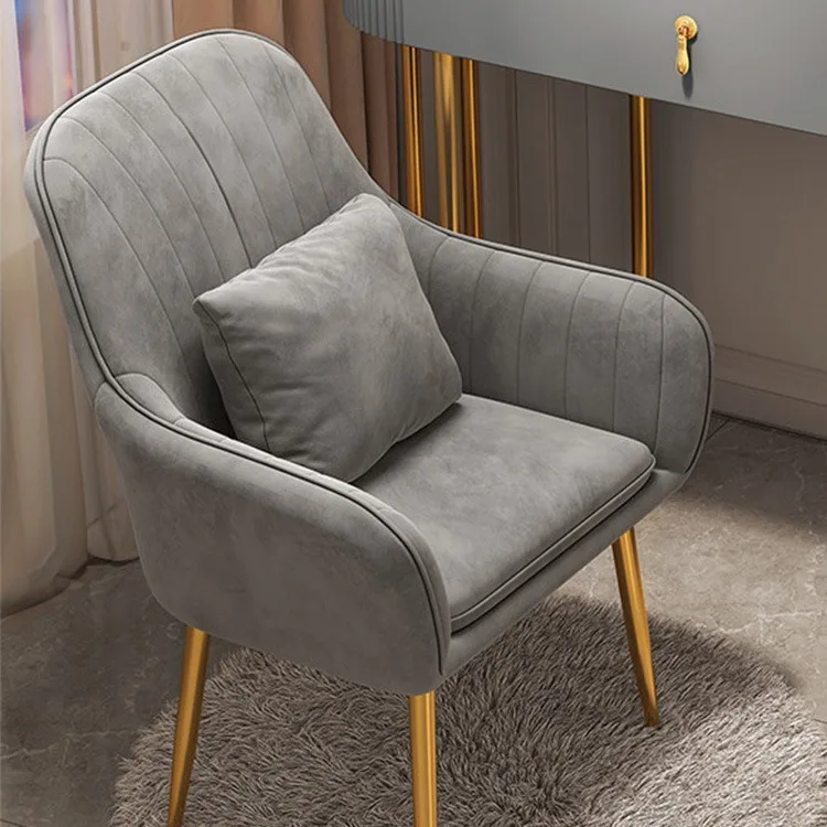 *Light Luxury Modern Nail Art Chair Backrest Girls Home Internet-Famous Makeup Stool Simple Bedroom