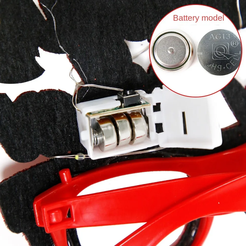 Occhiali da zucca in feltro lucido Occhiali luminosi in plastica LED per Halloween Cappello da strega fantasma Montatura per occhiali da uomo per Halloween