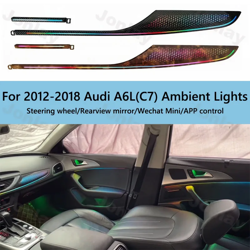 Jonlay Ambientebeleuchtung für 2012-2018 S7 S6 A7 RS6 RS7 Autoinnenräume LED-Zubehör 256 Farben Hintergrundbeleuchtung Dekorative Lampe
