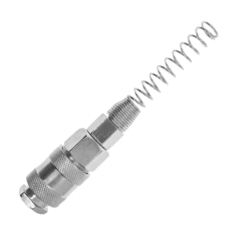 1Pcs with Protective Spring Pneumatic Quick Coupling Standard EU Iron Plated Nickel Air Hose Connector SP PP 20 30 40