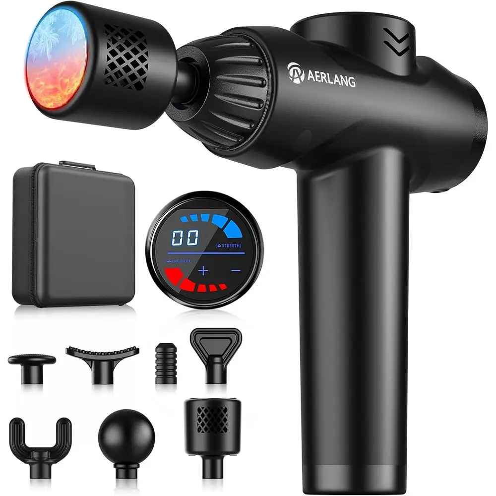 

Massage Gun with Heat and Cold,Deep Tissue Massage Gun, Back and k Massager or Pain Relie,Muscle Percussion Massager,Handheld Ma