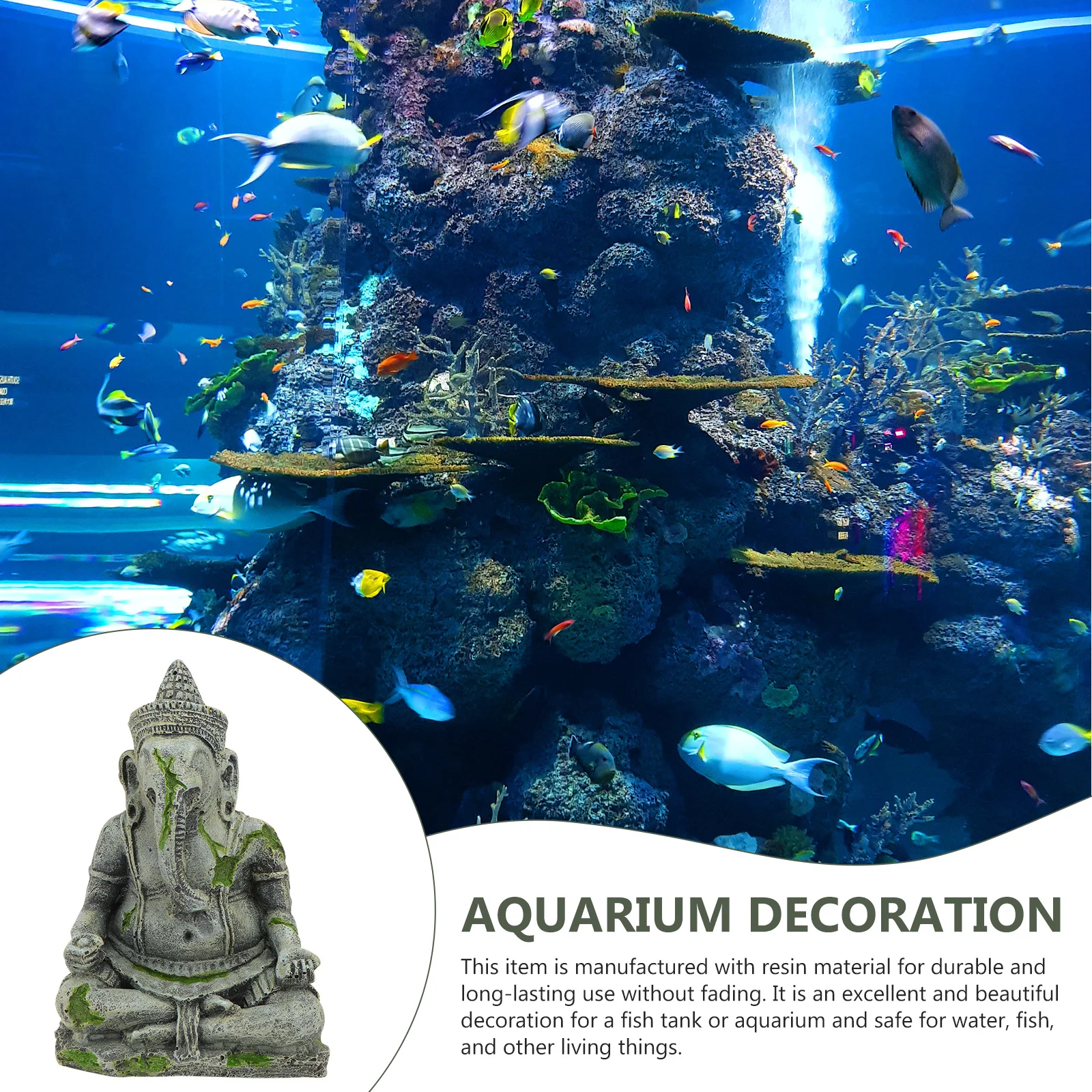 

Fishtank Decoration Buddah Home Aquarium Decorations Buddha Statue Ornament Creative Head Designs