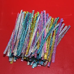 500pcs/lot Laser Plastic Twist Ties 10cm Closure Wire Wraps Bundling Handmade Christmas Gift Jewelry Packaging Organize Supplier