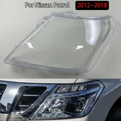 For Nissan Patrol 2012~2018 Car Accessories Headlight Shell Headlamp Transparent Lampshade Cover Lens Plexiglass