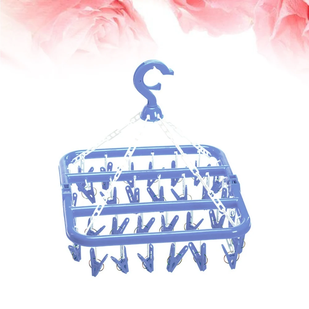 

Plastic Clothespins Anti UV Steel Spring Foldable Easy Storage Rotating Underwear Bra Hat Small