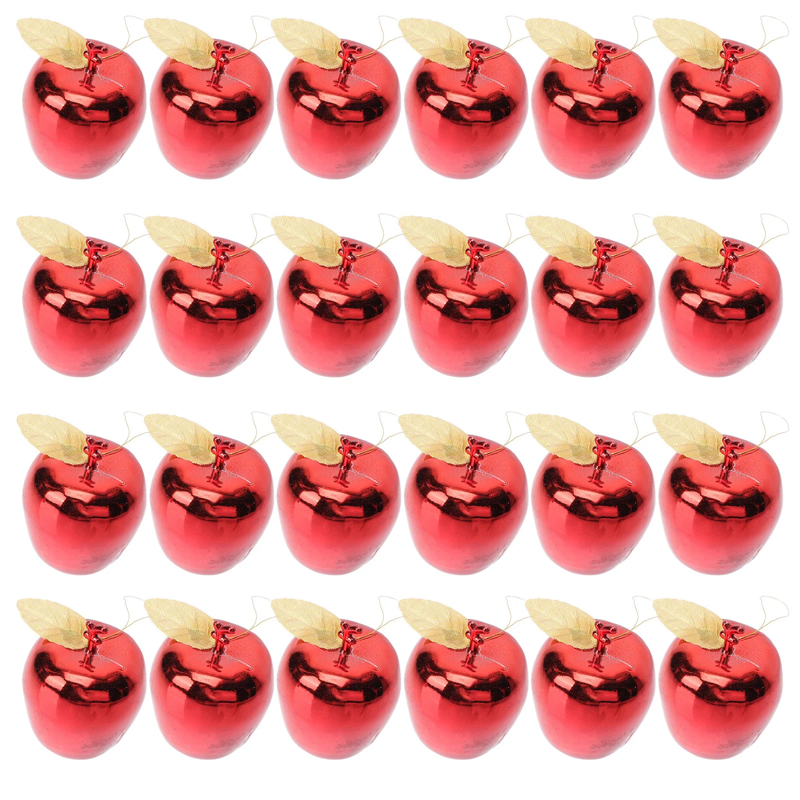 24 قطعة عيد الميلاد التفاح الحلي محاكاة مطلي زينة معلقة لشجرة إكليل عيد الميلاد ديكور المنزل قلادة عيد الميلاد #2