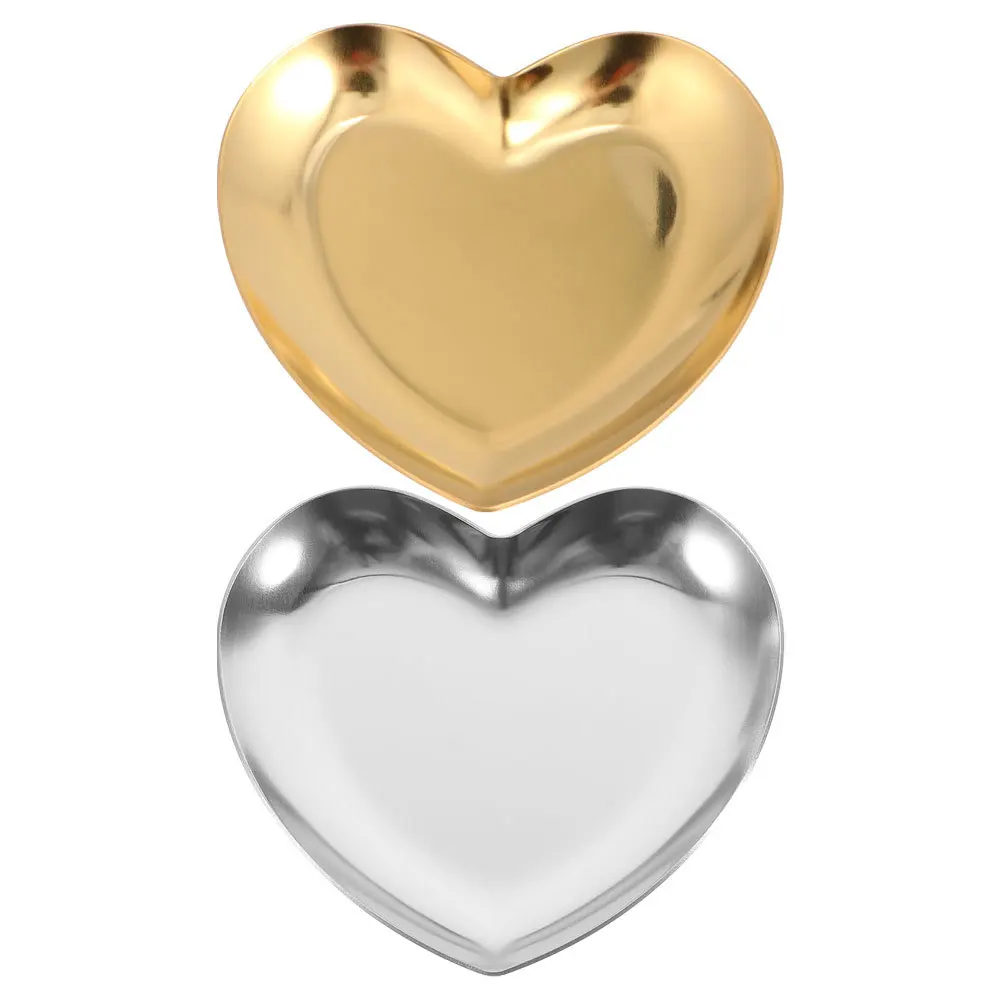 

Stainless Steel Heart Jewelry Tray Durable Nordic Storage Organizer Large Capacity Display Tray for Rings Necklaces Bracelets