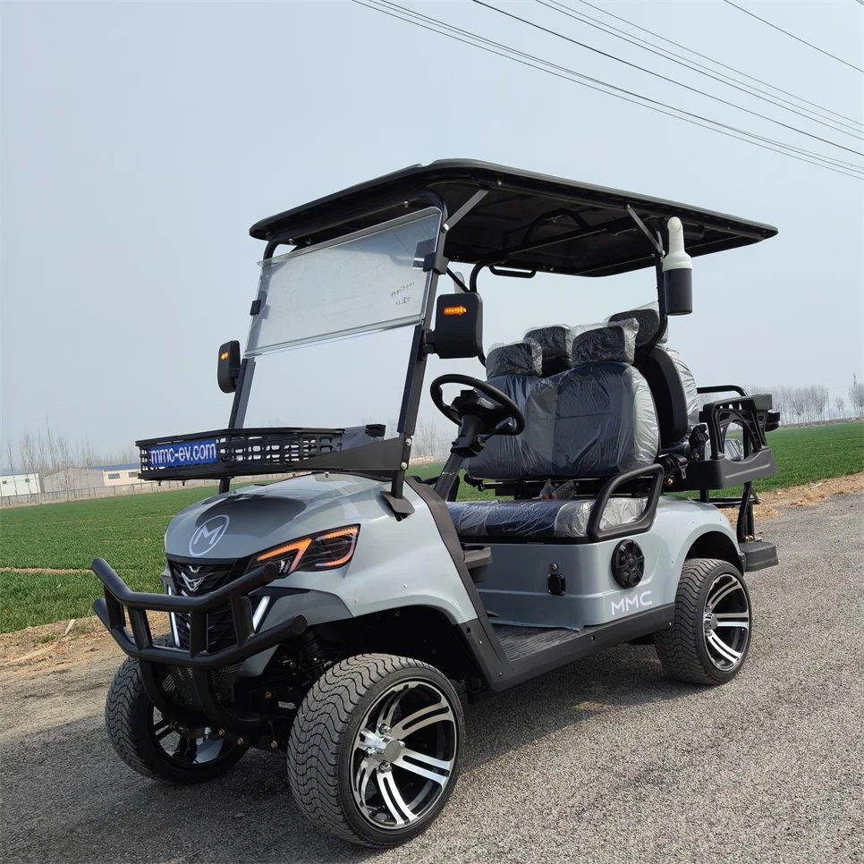 4 Seater Utility Vehicle Electric Golf Cart Factory Direct 4 Seat Electric Hunting Lifted Golf Carts with Front Basket