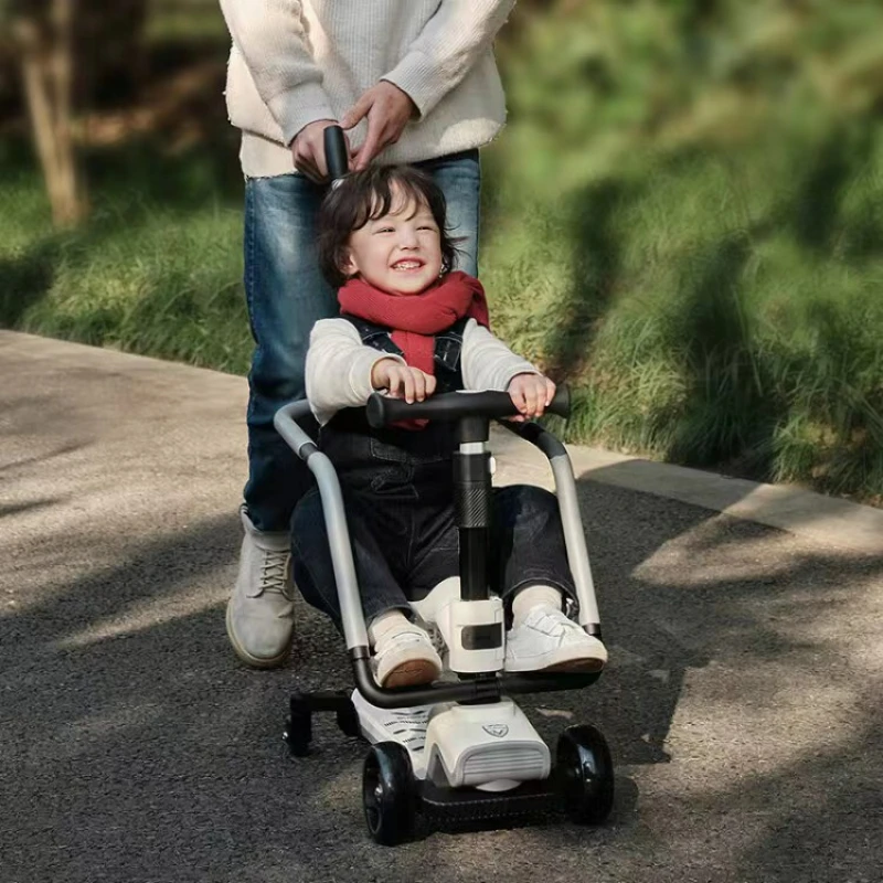 4in1 stroller Scooter Baby Foldable Yo-yo Car 2-7 Years Old Can Sit and Ride Multifunctional trolley car