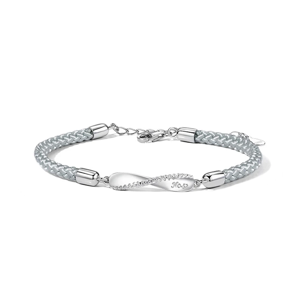 Romantic Jewelry Accessories Weaving Rope Men Forever Love Alloy Friend Bracelet Hand Rope Mobius Ring Couples Bracelets