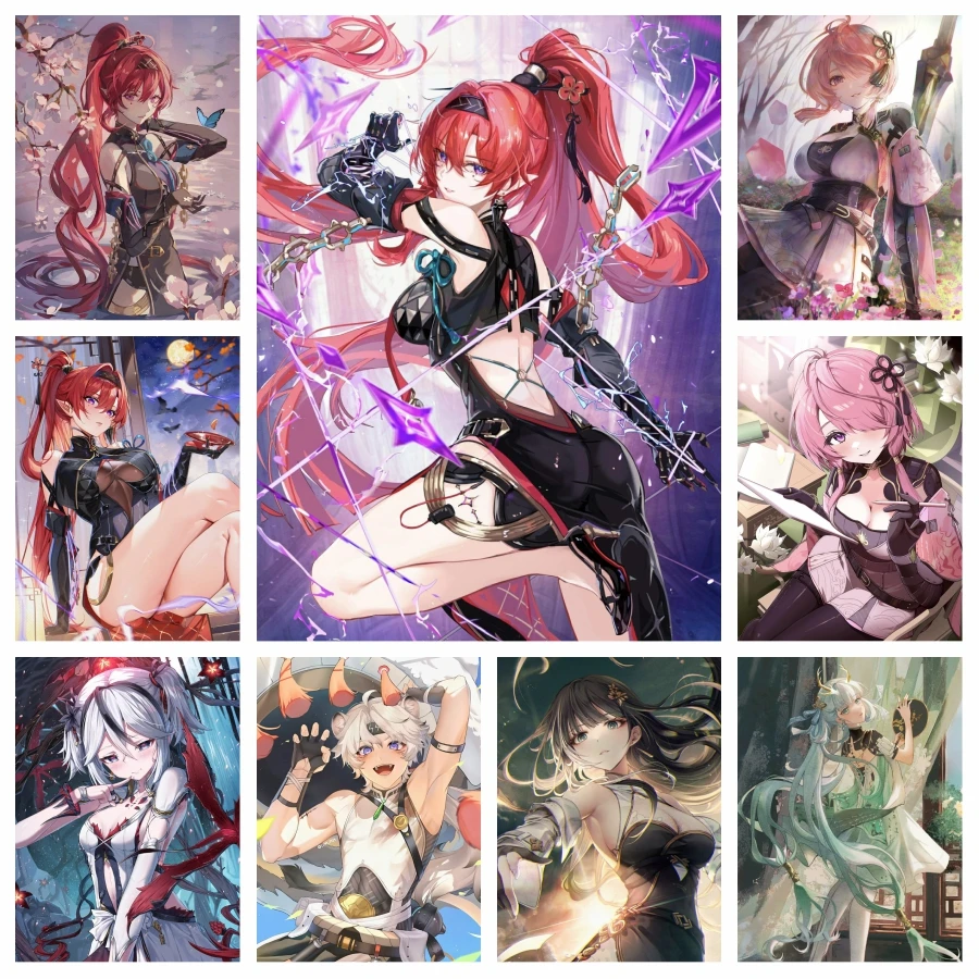 

Game Wuthering Waves 5d Full Diamond Painting Beauty Anime Girl Yinlin Taoqi Lingyang Cross Stitch Pattern Mosaic Home Decor