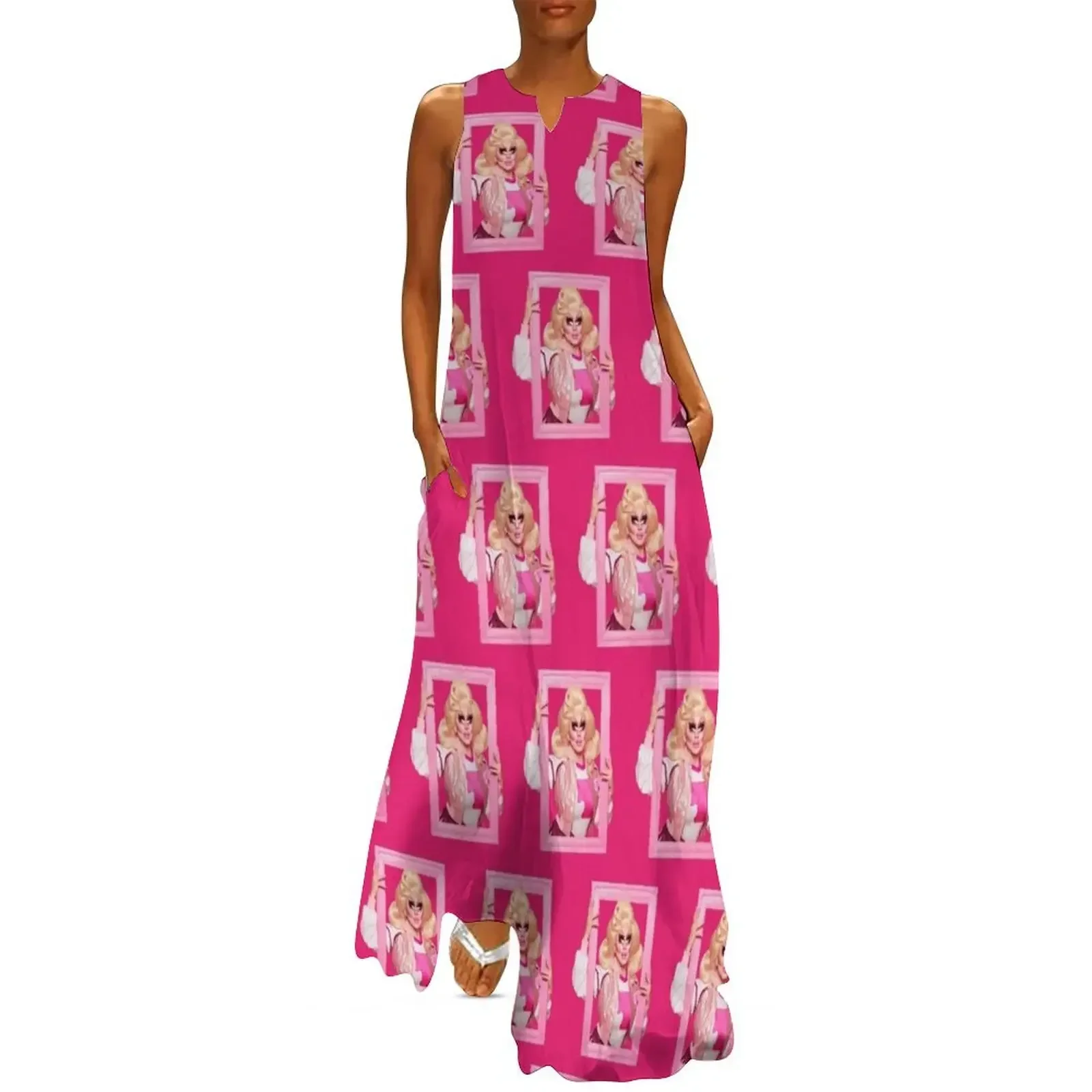

trixie mattel pattern box Long Dress beach dress long dresses for women prom clothes Dress