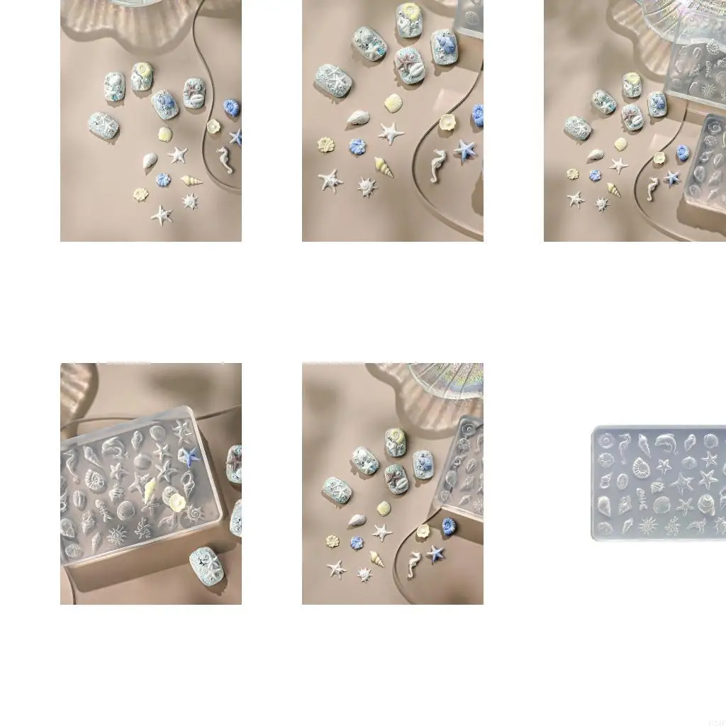 

Quick Setting Transparent Seashells Mold For Nail Enhancement And Creative Jewelry Design