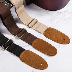 Miwayer Guitar Strap /from Cotton Woven Premium Leather - Universal for Folk,Electric and Classical Guitars