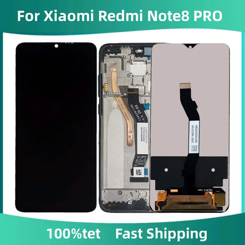 LCD-Scherm Voor Xiaomi Redmi Note 8 Pro, Touchscreen Digitizer Assemblage, Vervangende Onderdelen, 6.53 In