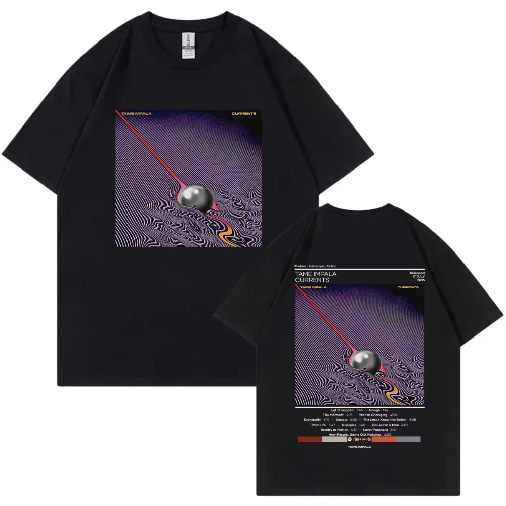 Rock Band Tame Impala Merch T Shirts High Quality Fashion Oversized T-shirts Men Women Summer Casual Cotton Short Sleeve T-shirt