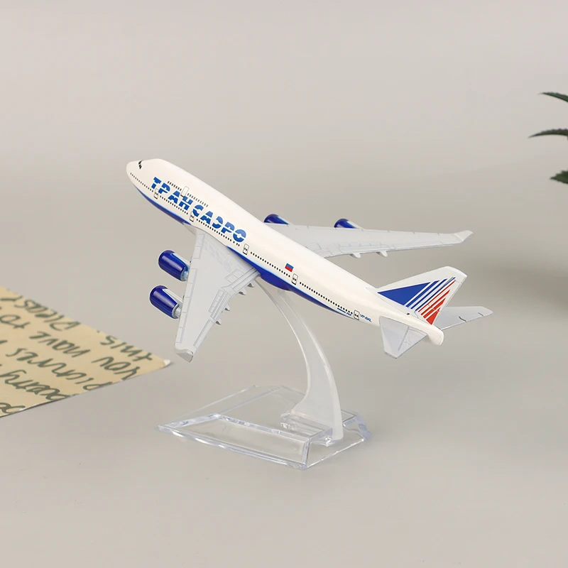 16CM Russian Intercontinental Airlines 747 Alloy Airplane Model Scale 1:400 Metal Airplane Replica Diecast Aircraft Toy For Boys