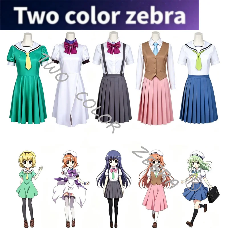 Anime Higurashi No Naku Koro Ni Cosplay Rena Ryugu Mion Sonozaki Shion Sonozaki Rika Furude Satoko Houjou School Unifrom Costume